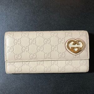 Gucci heart Guccisima long wallet
